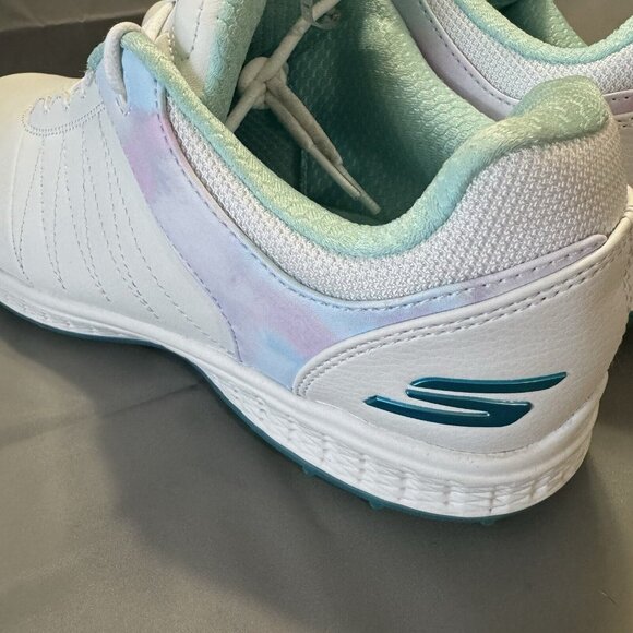 Womens Golf size 10 Skechers Golf Pivot-Splash White Aqua Watercolor 123066-WMLT - Picture 4 of 10